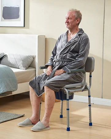 Portable Bedside Commode for Seniors – Adjustable & Removable Bucket